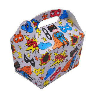 MENUBOX MODEL: SUPERHERO - Dim. 18.5x12x19 CM - FOODBOX - KIDSBOX (24 St.)