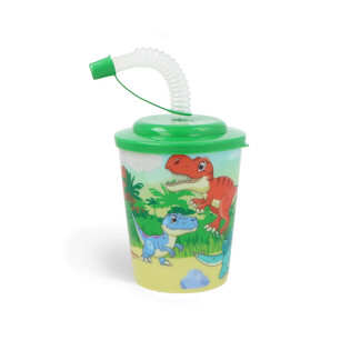 DRÉNKBECHER / EISBECHER MAT STRÉI - DINOSAURIER (12 St.)