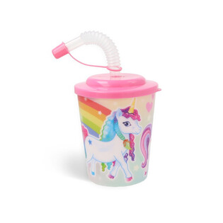 DRÉNKBECHER / EISBECHER MAT STRÉI – UNICORN / EENHAR (12 St.)