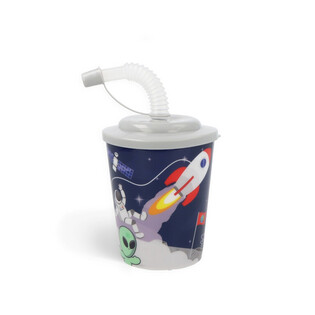 DRENKBECHER / EISBECHER MAT STR&Eacute;I &ndash; SPACE (12 Stk.)
