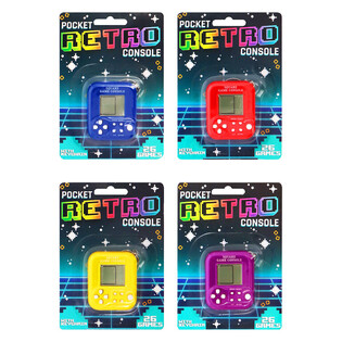 POCKET RETRO SPILLKONSOLE MAT SCHLËSSELUNHÄNGER - 26 GAMES (6 St.)