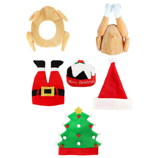 MIX LUXUS LUSCHTEG CHRËSCHTDAGSHÜT - XMAS CAPS (6 Stk.)