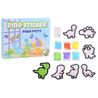 DINO STICKEREN - FOAM PUTTY SET - MAACH DENG EEGEN DINOEN (24 Stk.)