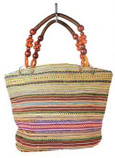 B-Fair Sak Beads Braun mat P&auml;relen-Griff (1 Stk.) | Art. 97744