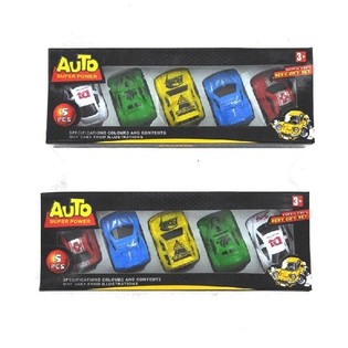 5 Mini Pull-Back Autoen an der Box (3 Stk.)