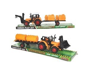 Traktor mat Unh&auml;nger op Blister (2 St&eacute;cker)