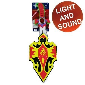 Schaumstoff-Schw&auml;ert mat Schild op Kaart (6 Stk.) - Liicht & Sound