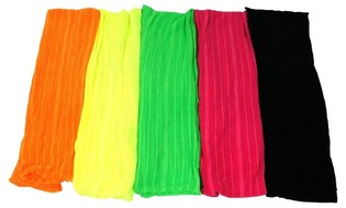 Neon Loop-Schal Mix mat vertikale d&euml;nne Str&auml;ifen (10er-Pack)