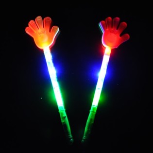 Liichtend LED-Staf mat Klatschhand (12 Stk.)